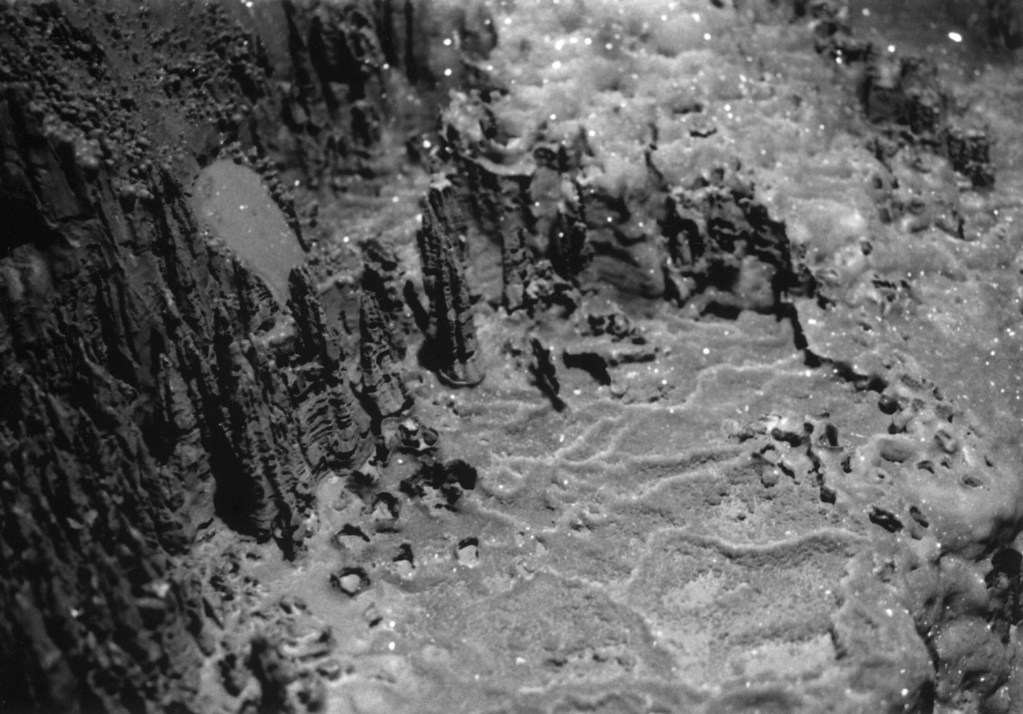 sparkling calcite on clastics